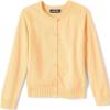 Lands’ End School Uniform Girls Cotton Modal Cardigan Sweater(Maize)
