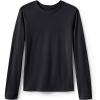 Lands’ End School Uniform Girls Long Sleeve Essential T-Shirt(Black)