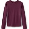 Lands’ End School Uniform Girls Long Sleeve Essential T-Shirt(Burgundy)