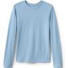 Lands’ End School Uniform Girls Long Sleeve Essential T-Shirt(Chambray Blue)