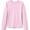 Lands’ End School Uniform Girls Long Sleeve Essential T-Shirt(Ice Pink)