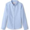 Lands’ End School Uniform Girls Long Sleeve Oxford Dress Shirt(Blue)