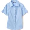 Lands’ End School Uniform Girls No Gape Short Sleeve Stretch Shirt(Light Sea Blue)