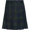 Lands’ End School Uniform Girls Plaid Box Pleat Skirt Top of The Knee(Classic Navy/Evergreen Plaid)