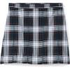 Lands’ End School Uniform Girls Plaid Box Pleat Skirt Top of The Knee(Evergreen/White Plaid)