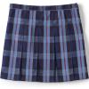 Lands’ End School Uniform Girls Plaid Box Pleat Skirt Top of The Knee(French Blue Plaid)