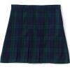 Lands’ End School Uniform Girls Plaid Box Pleat Skirt Top of The Knee(Plaid Classic Navy/Evergreen)