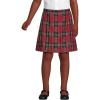 Lands’ End School Uniform Girls Plaid Box Pleat Skirt Top of The Knee(Red/Black Plaid)