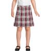 Lands’ End School Uniform Girls Plaid Box Pleat Skirt Top of The Knee(Red/Graphite Plaid)