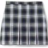 Lands’ End School Uniform Girls Plaid Box Pleat Skirt Top of The Knee(White Plaid)