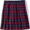 Lands’ End School Uniform Girls Plaid Pleated Skirt Below The Knee(Classic Navy Large Plaid)