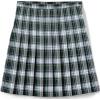 Lands’ End School Uniform Girls Plaid Pleated Skirt Below The Knee(White Plaid)