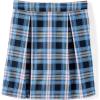 Lands’ End School Uniform Girls Plaid Skort Top of Knee(Clear Blue Plaid)