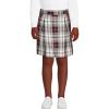 Lands’ End School Uniform Girls Plaid Skort Top of Knee(Garnet/Khaki Plaid)