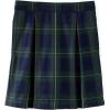 Lands’ End School Uniform Girls Plaid Skort Top of Knee(Hunter/Classic Navy Plaid)
