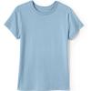 Lands’ End School Uniform Girls Short Sleeve Essential T-Shirt(Chambray Blue)