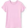 Lands’ End School Uniform Girls Short Sleeve Essential T-Shirt(Ice Pink)