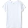 Lands’ End School Uniform Girls Short Sleeve Essential T-Shirt(White)
