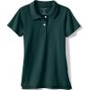 Lands’ End School Uniform Girls Short Sleeve Feminine Fit Interlock Polo Shirt(Evergreen)