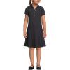 Lands’ End School Uniform Girls Short Sleeve Mesh Pleated Polo Dress(Black)
