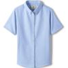 Lands’ End School Uniform Girls Short Sleeve Oxford Dress Shirt(Blue)