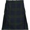 Lands’ End School Uniform Girls Slim Side Pleat Plaid Skort Above Knee(Classic Navy/Evergreen Plaid)
