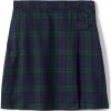 Lands’ End School Uniform Girls Solid A-line Skirt Below The Knee(Classic Navy/evergreen Plaid)