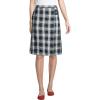 Lands’ End School Uniform Girls Solid A-line Skirt Below The Knee(White Plaid)