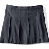 Lands’ End School Uniform Girls Solid Box Pleat Skirt Above Knee(Black)