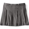 Lands’ End School Uniform Girls Solid Box Pleat Skirt Above Knee(Gray)