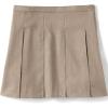 Lands’ End School Uniform Girls Solid Box Pleat Skirt Top of Knee(Khaki)