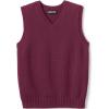 Lands’ End School Uniform Kids Cotton Modal Sweater Vest(Burgundy)