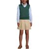 Lands’ End School Uniform Kids Cotton Modal Sweater Vest(Evergreen)