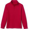 Lands’ End School Uniform Kids Quarter Zip Pullover(Red)