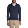 Lands’ End School Uniform Men’s Cotton Modal Fine Gauge V-Neck Sweater(Classic Navy)