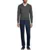Lands’ End School Uniform Men’s Cotton Modal Fine Gauge V-Neck Sweater(Coal Heather)
