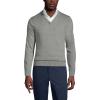 Lands’ End School Uniform Men’s Cotton Modal Fine Gauge V-Neck Sweater(Pewter Heather)