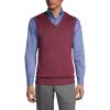 Lands’ End School Uniform Men’s Cotton Modal Sweater Vest(Burgundy)