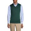 Lands’ End School Uniform Men’s Cotton Modal Sweater Vest(Evergreen)