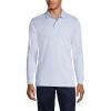 Lands’ End School Uniform Men’s Long Sleeve Interlock Polo Shirt(Blue)