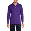 Lands’ End School Uniform Men’s Long Sleeve Interlock Polo Shirt(Deep Purple)