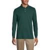 Lands’ End School Uniform Men’s Long Sleeve Interlock Polo Shirt(Evergreen)