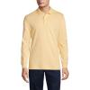 Lands’ End School Uniform Men’s Long Sleeve Interlock Polo Shirt(Maize)