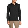 Lands’ End School Uniform Men’s Long Sleeve Rapid Dry Polo Shirt(Black)