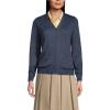 Lands’ End School Uniform Women’s Cotton Modal Button Front Cardigan Sweater(Classic Navy)