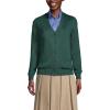 Lands’ End School Uniform Women’s Cotton Modal Button Front Cardigan Sweater(Evergreen)
