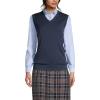 Lands’ End School Uniform Women’s Cotton Modal Fine Gauge Sweater Vest(Classic Navy)
