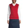 Lands’ End School Uniform Women’s Cotton Modal Sweater Vest(Red)