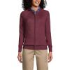 Lands’ End School Uniform Women’s Cotton Modal Zip-Front Cardigan Sweater(Burgundy)