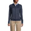 Lands’ End School Uniform Women’s Cotton Modal Zip-Front Cardigan Sweater(Classic Navy)